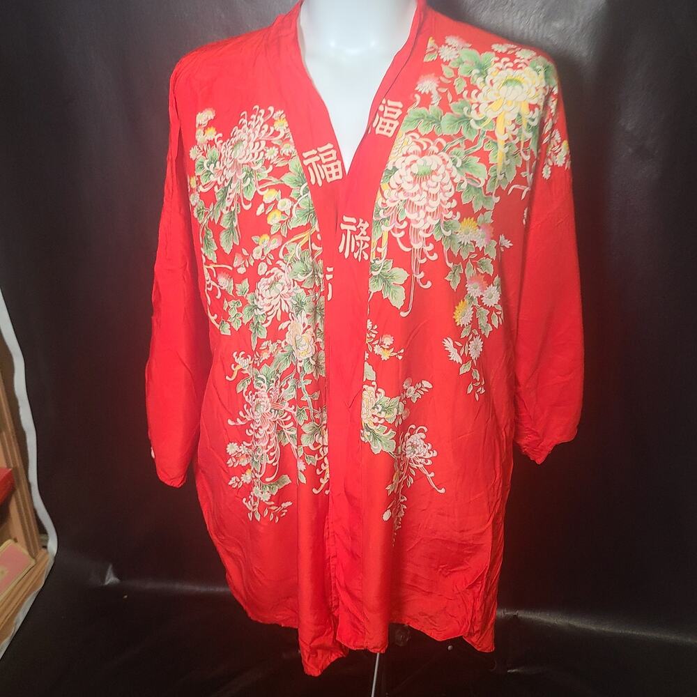 CHC Vintage 60s red kimono size 35 medium
